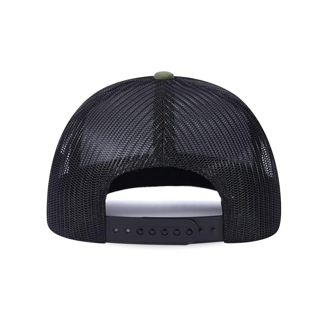 Custom Trucker Hat Personalized Leather Label Hats Custom Adjustable Hats for Men & Women Black