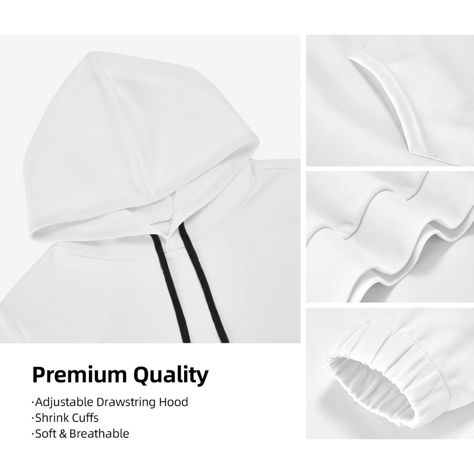 Personalized Print on Demand Hoodies Custom Sweatshirts for Men Design Your Own with Photo Logo Text Gray Hoodie-0.66-L