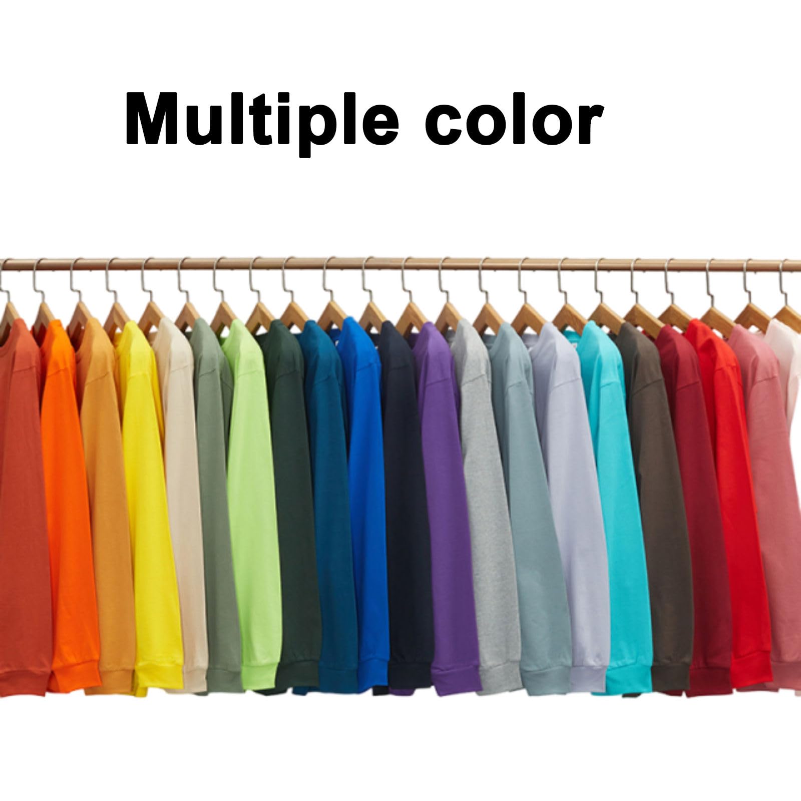 Design Your Own Long Sleeve Shirt - Custom Photo & Text Personalized Tee for Men/Women Print on Front Back Orange