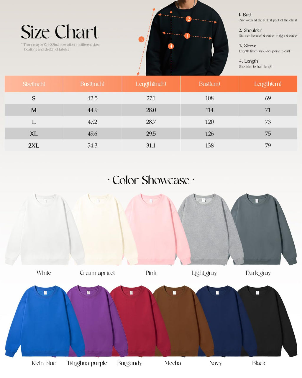 Custom Sweatshirt for Women Men,Custom Crewneck Sweatshirt Embroidered/Printed, Personalized Sweatshirts with Your Logo sweater white