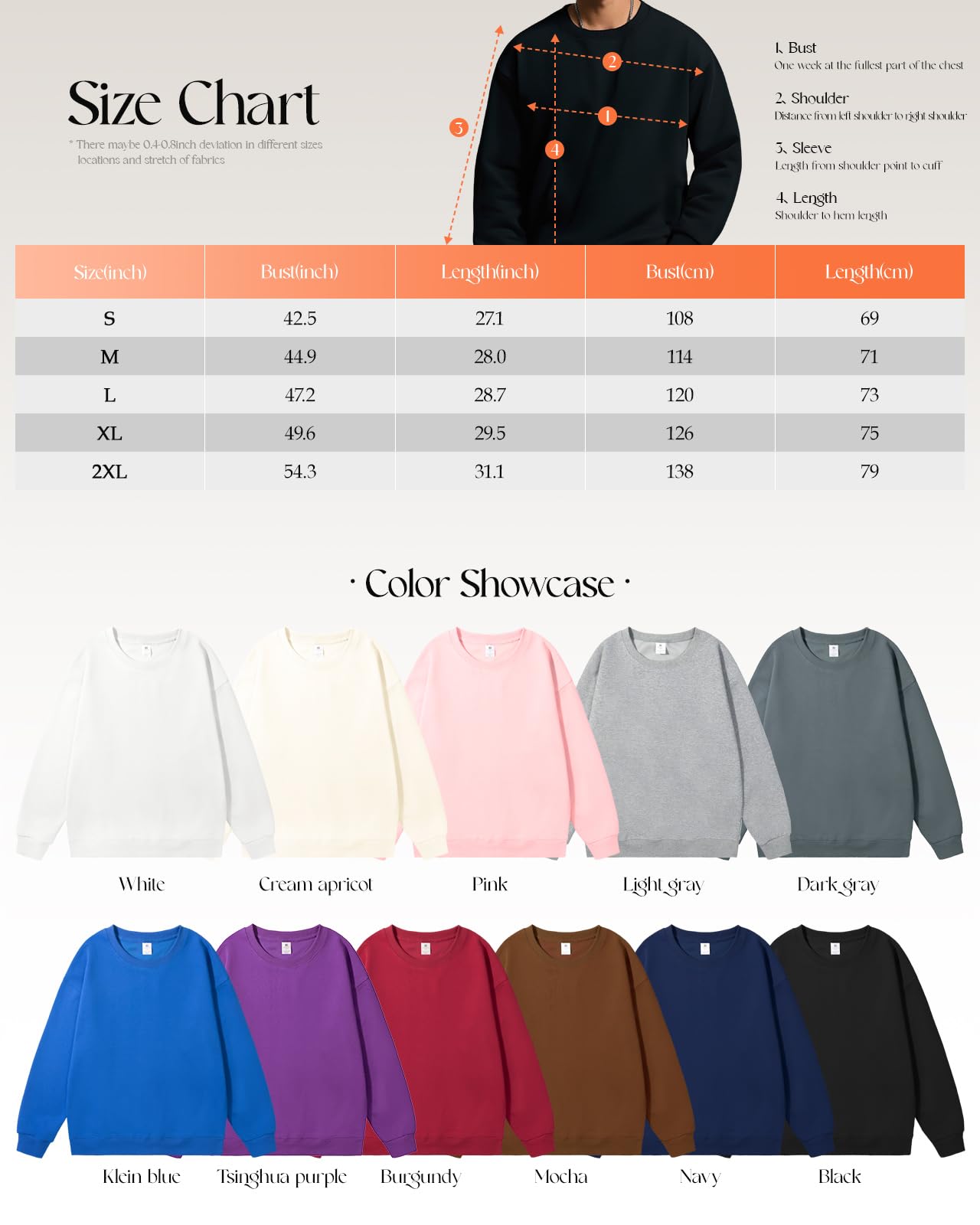 Custom Sweatshirt for Women Men,Custom Crewneck Sweatshirt Embroidered/Printed, Personalized Sweatshirts with Your Logo sweater white