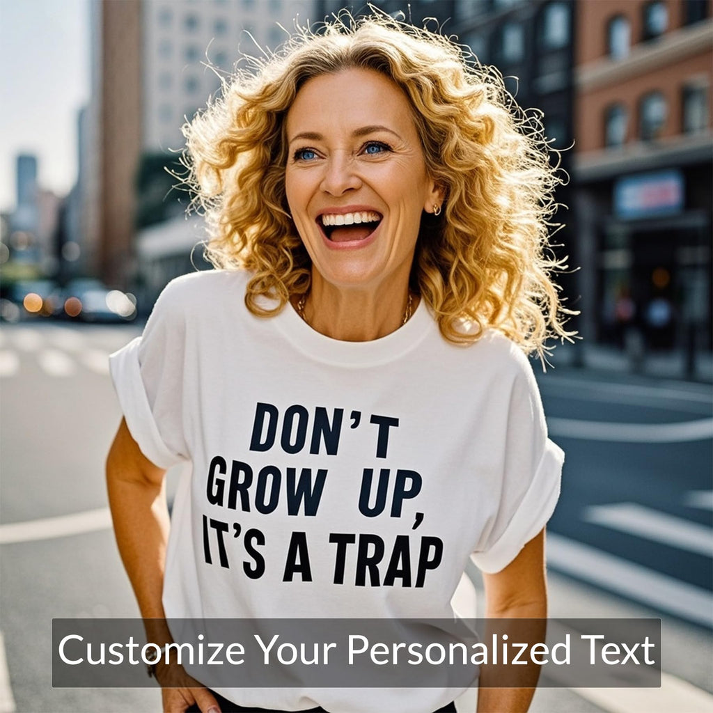 RUILULULI Personalized Custom T Shirts for Women Men T-Shirt Front Back Add Your Own Design with Image Text Logo Tee Tshirt Tops, Charcoal Large