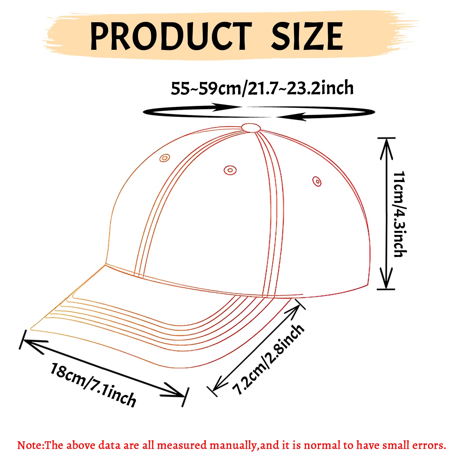 Reuhen Custom Baseball Cap with Embroidery Text Logo and Print Photo,Image, Personalized Adjustable Classic Washed Vintage Trucker Caps