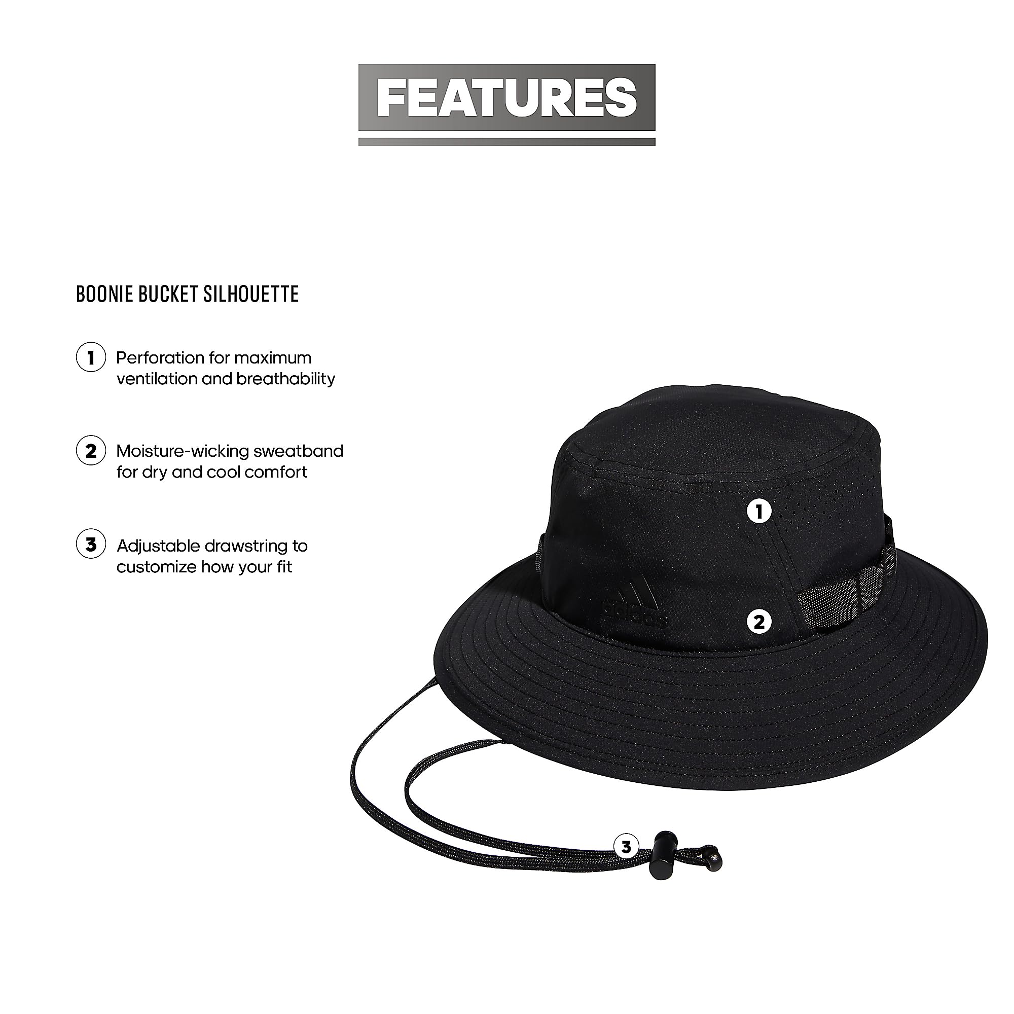 adidas Victory Bucket Hat for Men – Athletic Sun Cap for Outdoors