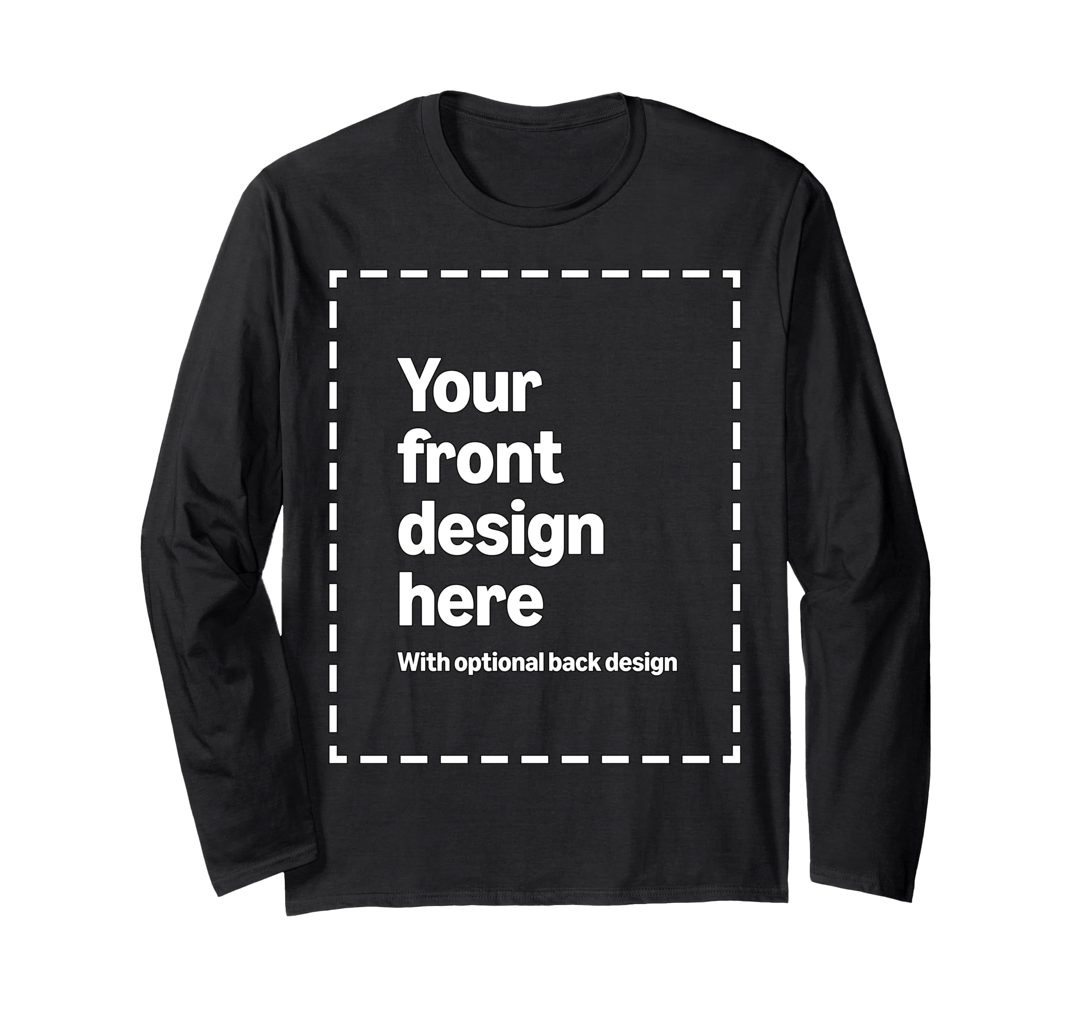 Custom Front & Back Print Long Sleeve T-Shirt with Your Image for Men and Women by Modify by Amazon Merch on Demand