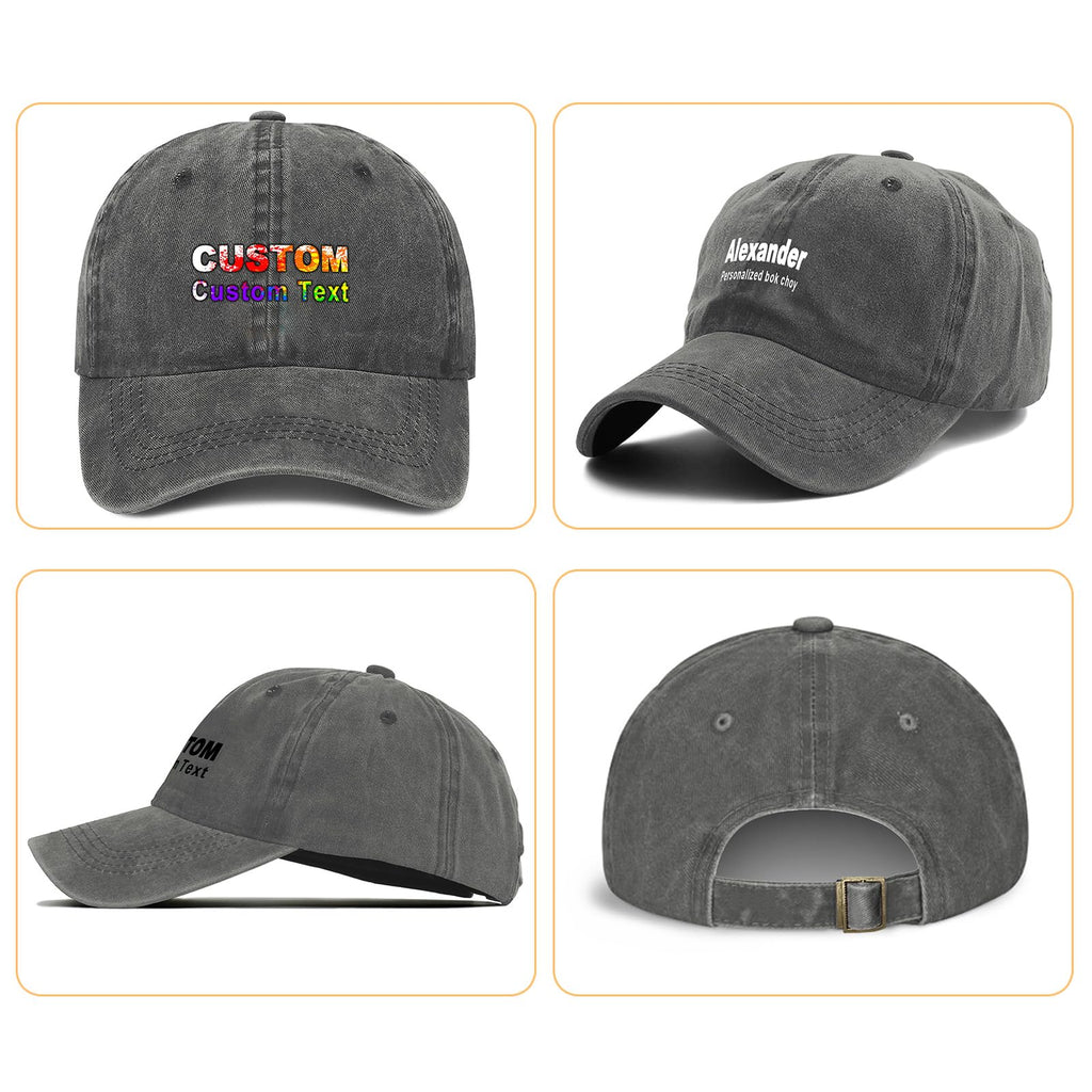 Custom Baseball Cap for Men & Women - Custom Hat Design Your Own Logo with Text, Personalized Trucker/Snapback/Dad Hat in Cotton for Golf, Outdoor, Gifts Dark Blue