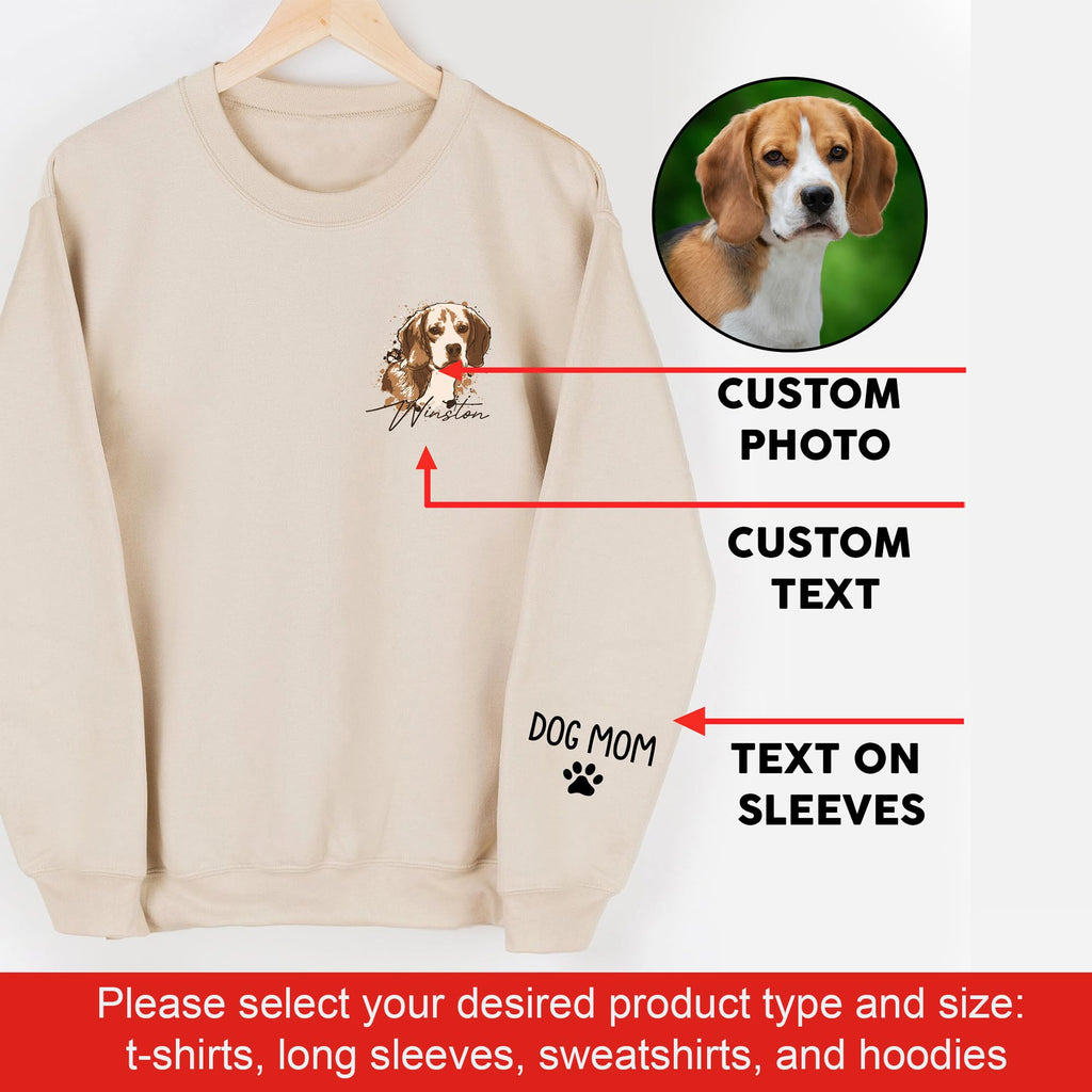CHIARA CONTI11 Custom Shirt With Pet Picture, Lovely Dog Mom Sweatshirt Women, Dog Mom Shirts For Women, Mother's Day Hoodie 2
