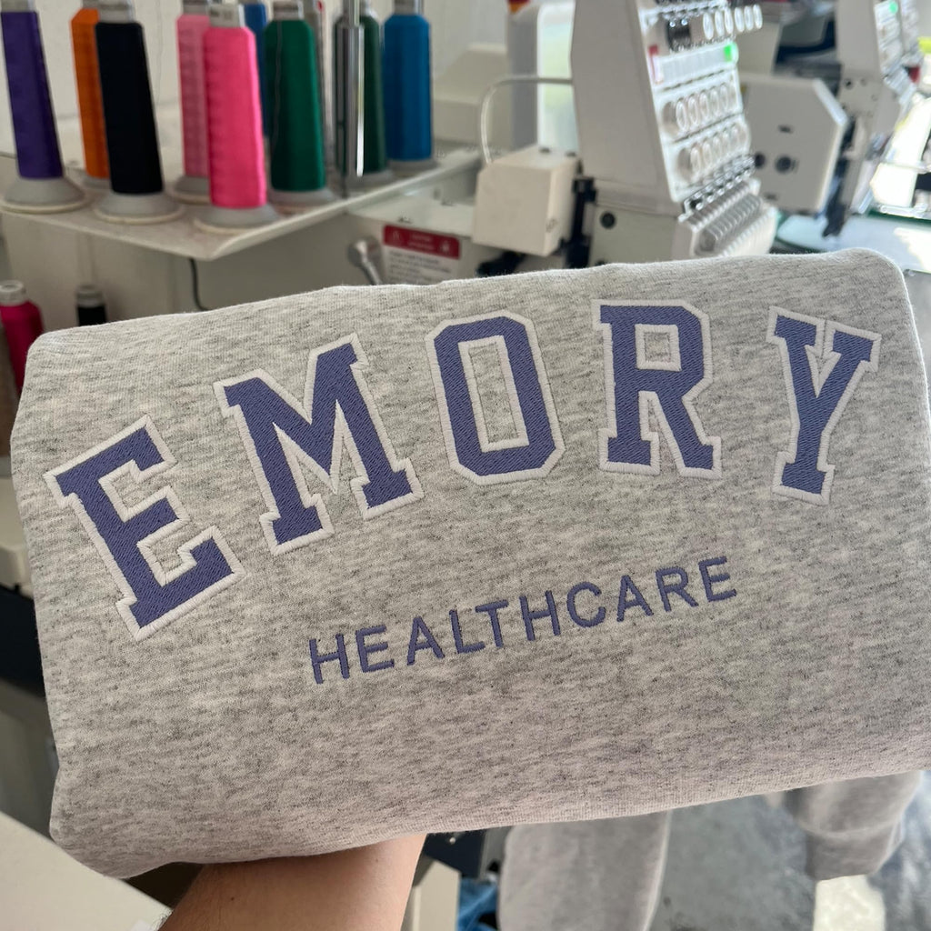 LullabyMall Custom Embroidered Sweatshirts & Hoodies - Design Your Own Text or Name - Personalized Crewneck Pullover for Women, Men - Gifts for Mother's Day, Birthday & Christmas