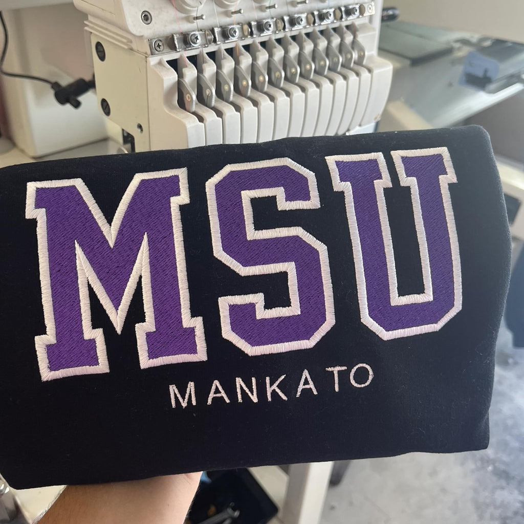 LullabyMall Custom Embroidered Sweatshirts & Hoodies - Design Your Own Text or Name - Personalized Crewneck Pullover for Women, Men - Gifts for Mother's Day, Birthday & Christmas