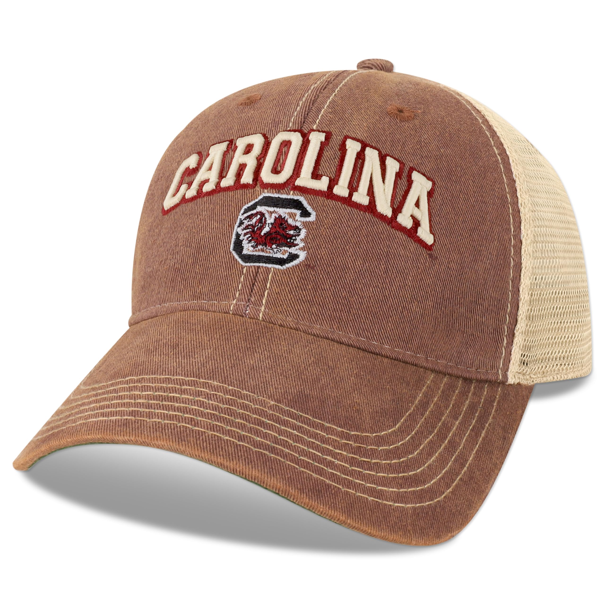 Legacy NCAA Officially Licensed Baseball Hat, South Carolina Gamecocks, Lightweight Cap for Men & Women, Old Favorite Trucker Adjustable (OFA), Burgundy Trucker, One Size Fits Most, Snapback Closure
