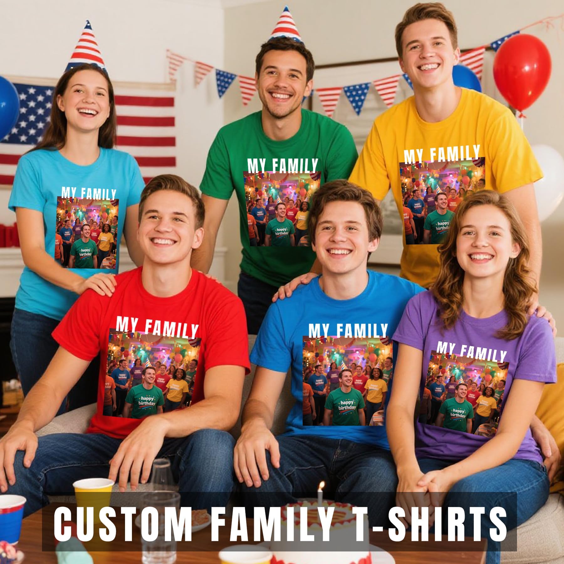 RUILULULI Personalized Custom T Shirts for Women Men T-Shirt Front Back Add Your Own Design with Image Text Logo Tee Tshirt Tops, Charcoal Large