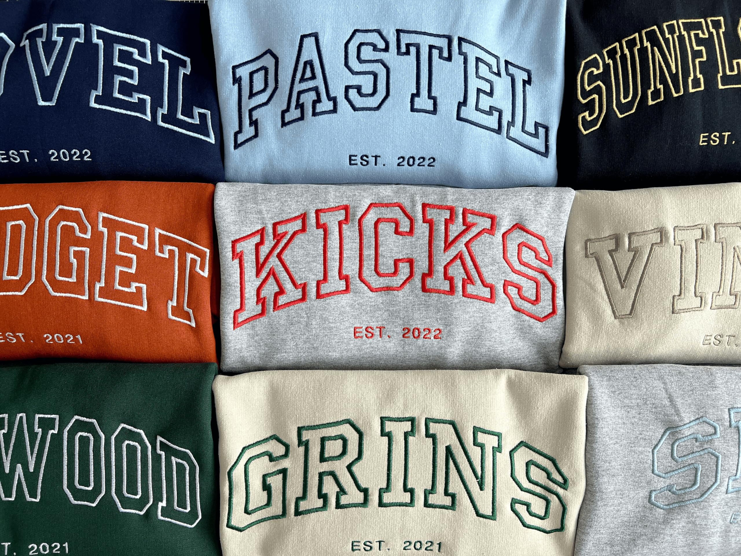 GiveSmiles Custom Embroidered Sweatshirts and Hoodie Design Your Own, Personalized Sweatshirts Hoodie For Everyone, Add Your Own Custom Text, Gifts For Mothers Day, Fathers Day, Holiday, Christmas