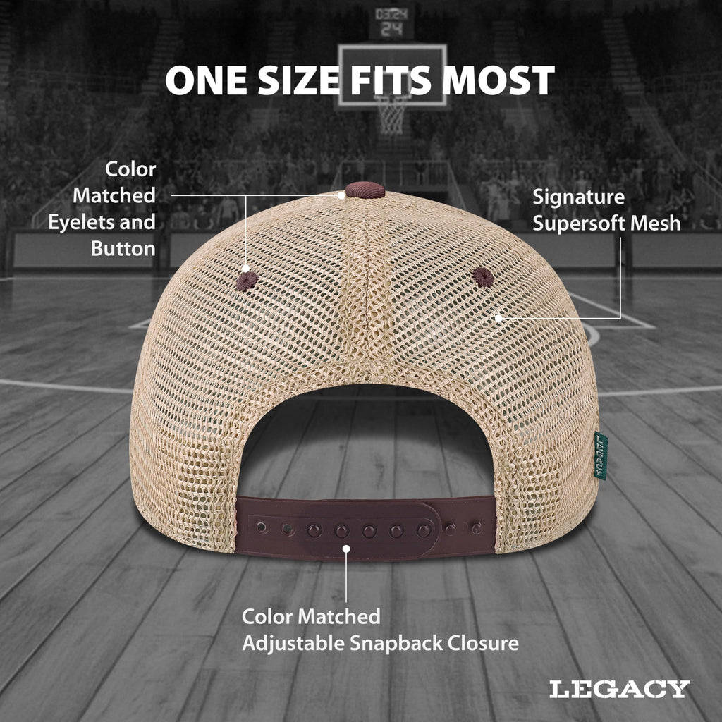 Legacy NCAA Officially Licensed Baseball Hat, South Carolina Gamecocks, Lightweight Cap for Men & Women, Old Favorite Trucker Adjustable (OFA), Burgundy Trucker, One Size Fits Most, Snapback Closure