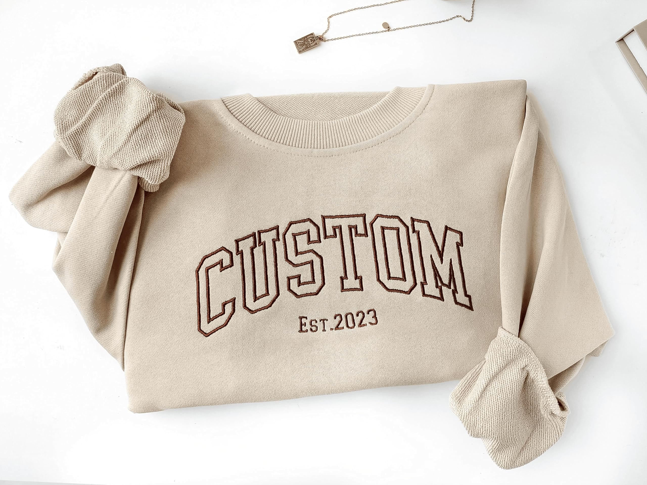 GiveSmiles Custom Embroidered Sweatshirts and Hoodie Design Your Own, Personalized Sweatshirts Hoodie For Everyone, Add Your Own Custom Text, Gifts For Mothers Day, Fathers Day, Holiday, Christmas